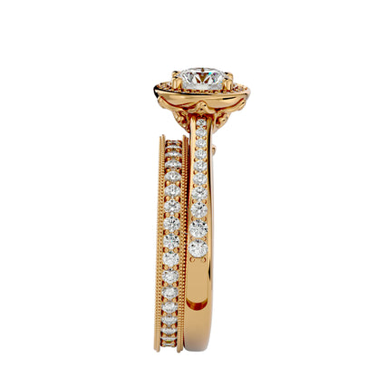 Iconique Beautiful Solitaire - 1.45 Ct Round Diamond Gold Ring