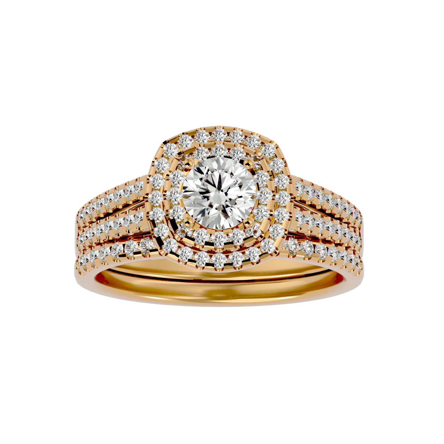 Iconique Beautiful Solitaire - 1.1 Ct Round Diamond Gold Ring