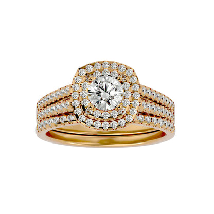 Iconique Beautiful Solitaire - 1.1 Ct Round Diamond Gold Ring
