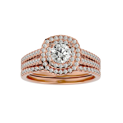 Iconique Beautiful Solitaire - 1.1 Ct Round Diamond Gold Ring