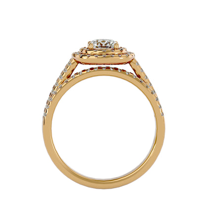 Iconique Beautiful Solitaire - 1.1 Ct Round Diamond Gold Ring