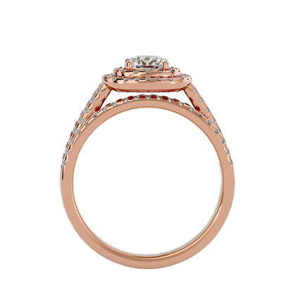 Iconique Beautiful Solitaire - 1.1 Ct Round Diamond Gold Ring