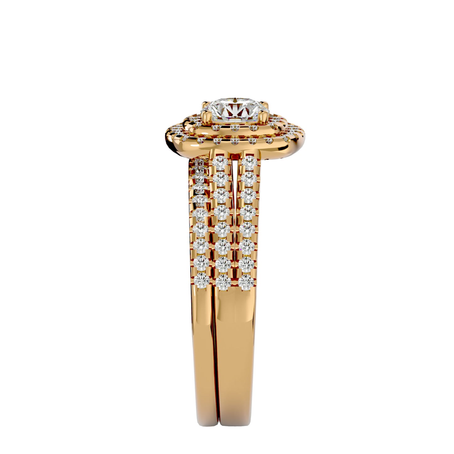 Iconique Beautiful Solitaire - 1.1 Ct Round Diamond Gold Ring