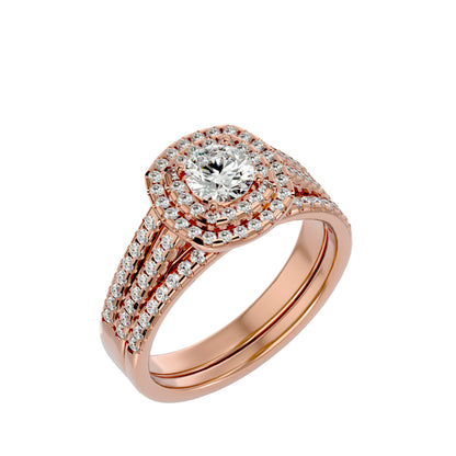 Iconique Beautiful Solitaire - 1.1 Ct Round Diamond Gold Ring