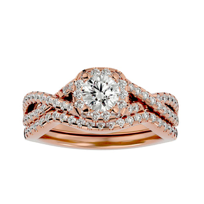 Iconique Beautiful Solitaire - 1.08 Ct Round Diamond Gold Ring