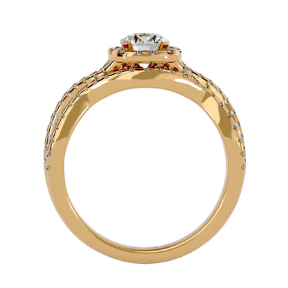 Iconique Beautiful Solitaire - 1.08 Ct Round Diamond Gold Ring