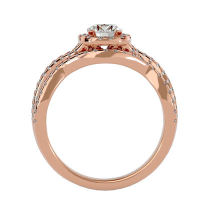 Iconique Beautiful Solitaire - 1.08 Ct Round Diamond Gold Ring