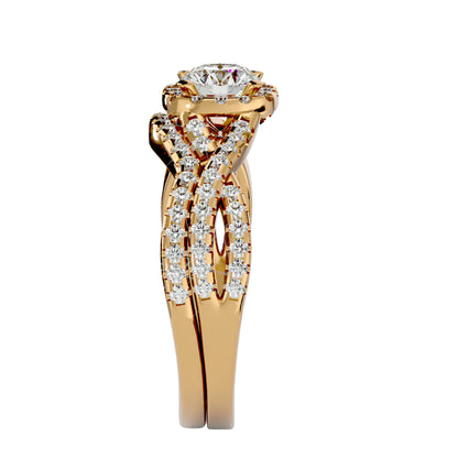 Iconique Beautiful Solitaire - 1.08 Ct Round Diamond Gold Ring