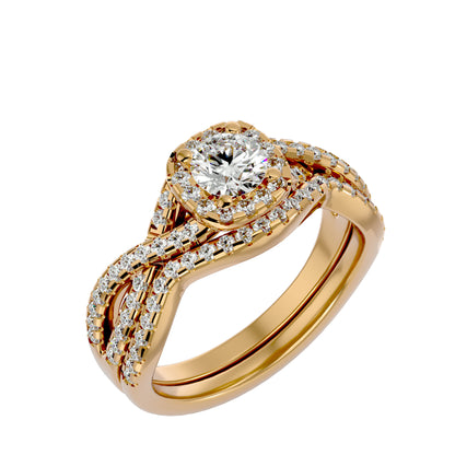 Iconique Beautiful Solitaire - 1.08 Ct Round Diamond Gold Ring
