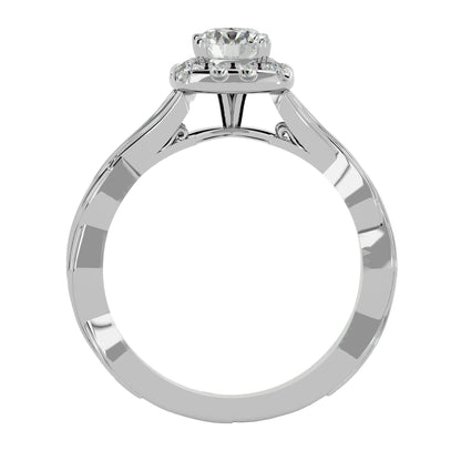 Iconique Beautiful Solitaire Band- 0.93 Ct Round Diamond Gold Ring