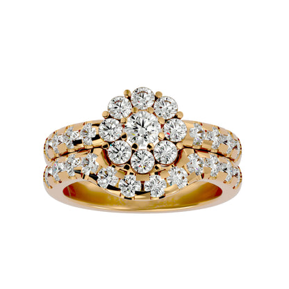 Iconique Premium Solitaire Band- 2.00 Ct Round Diamond Gold Ring