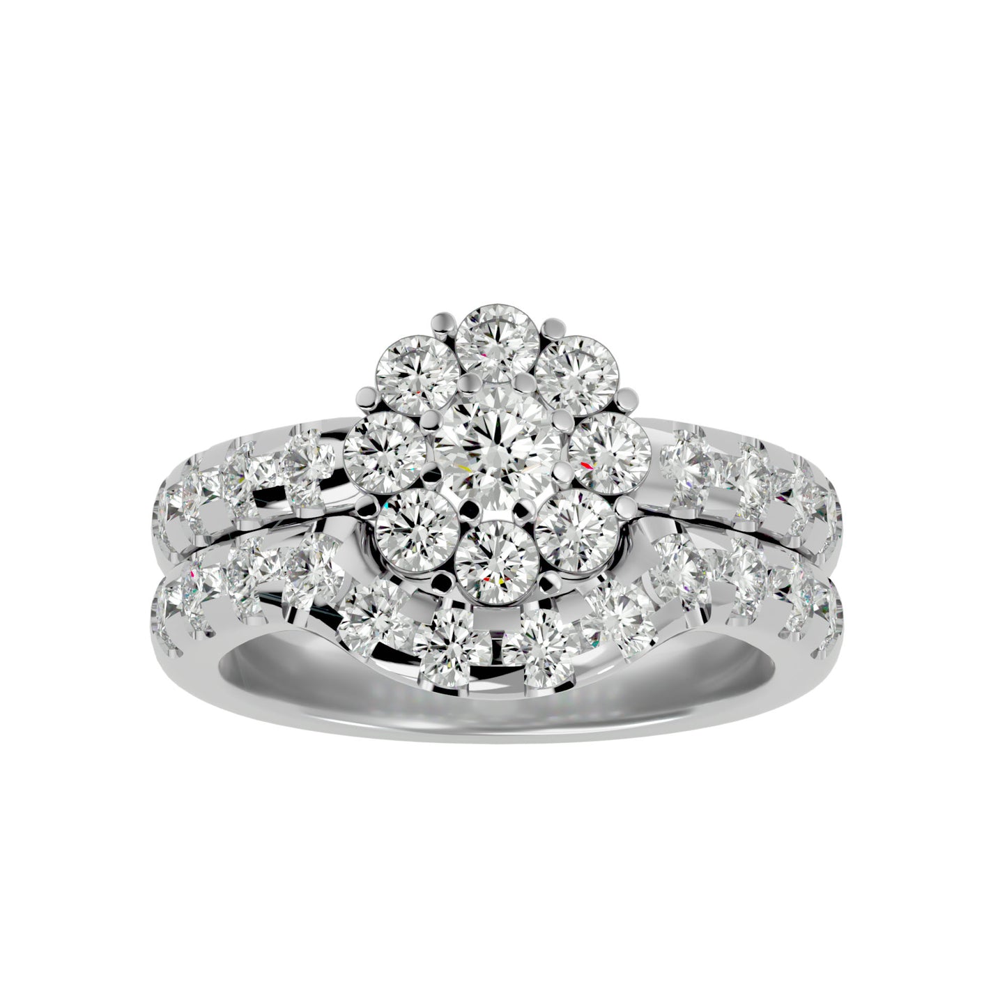 Iconique Premium Solitaire Band- 2.00 Ct Round Diamond Gold Ring