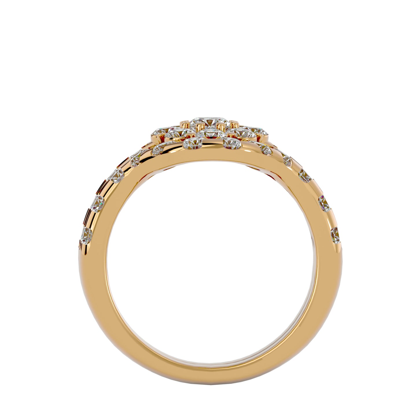 Iconique Premium Solitaire Band- 2.00 Ct Round Diamond Gold Ring