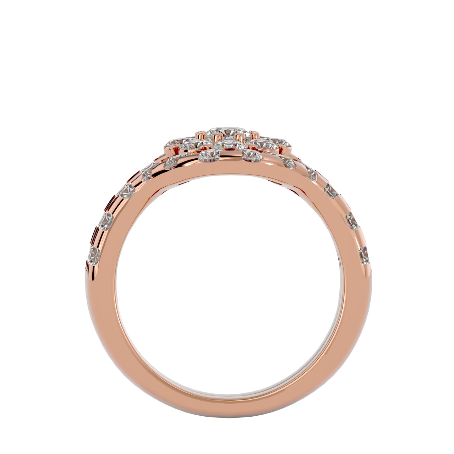 Iconique Premium Solitaire Band- 2.00 Ct Round Diamond Gold Ring