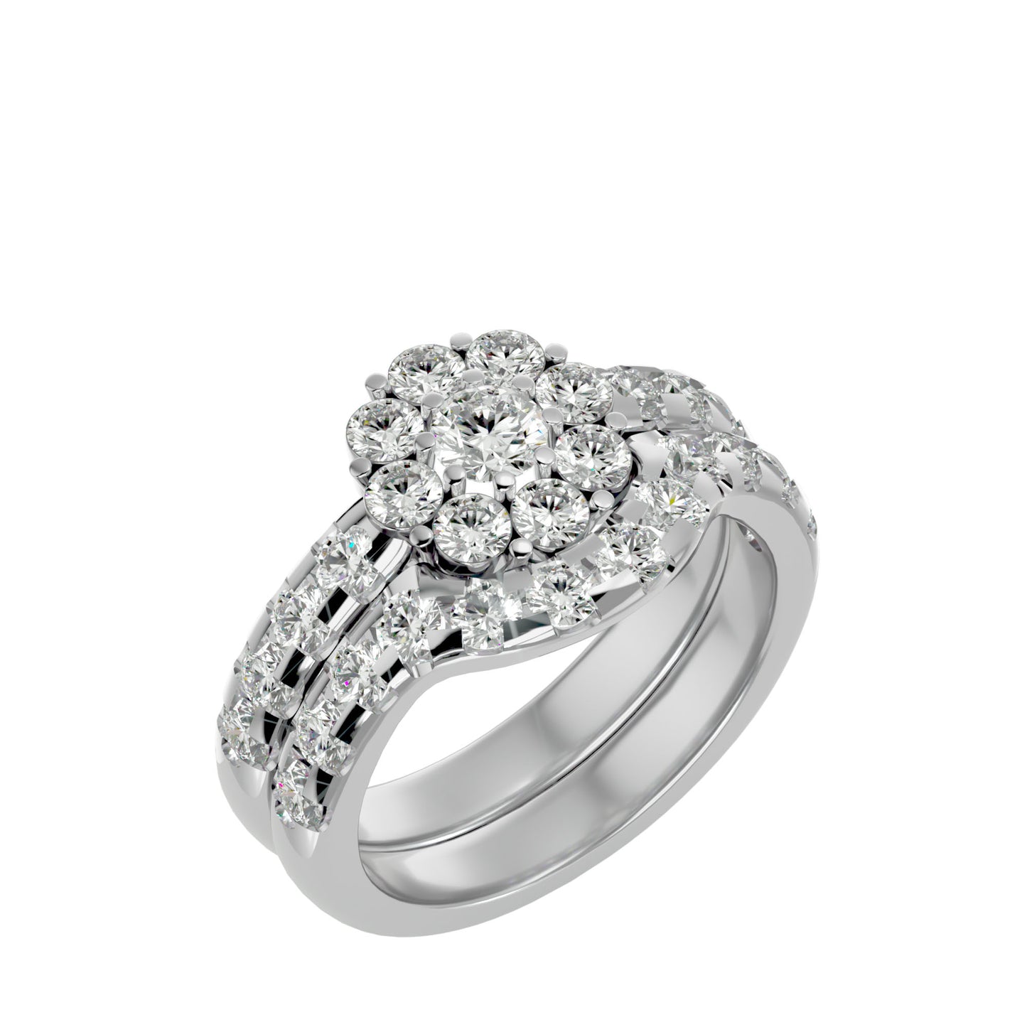 Iconique Premium Solitaire Band- 2.00 Ct Round Diamond Gold Ring