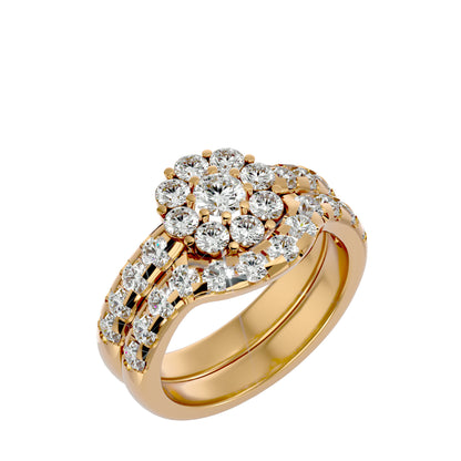 Iconique Premium Solitaire Band- 2.00 Ct Round Diamond Gold Ring