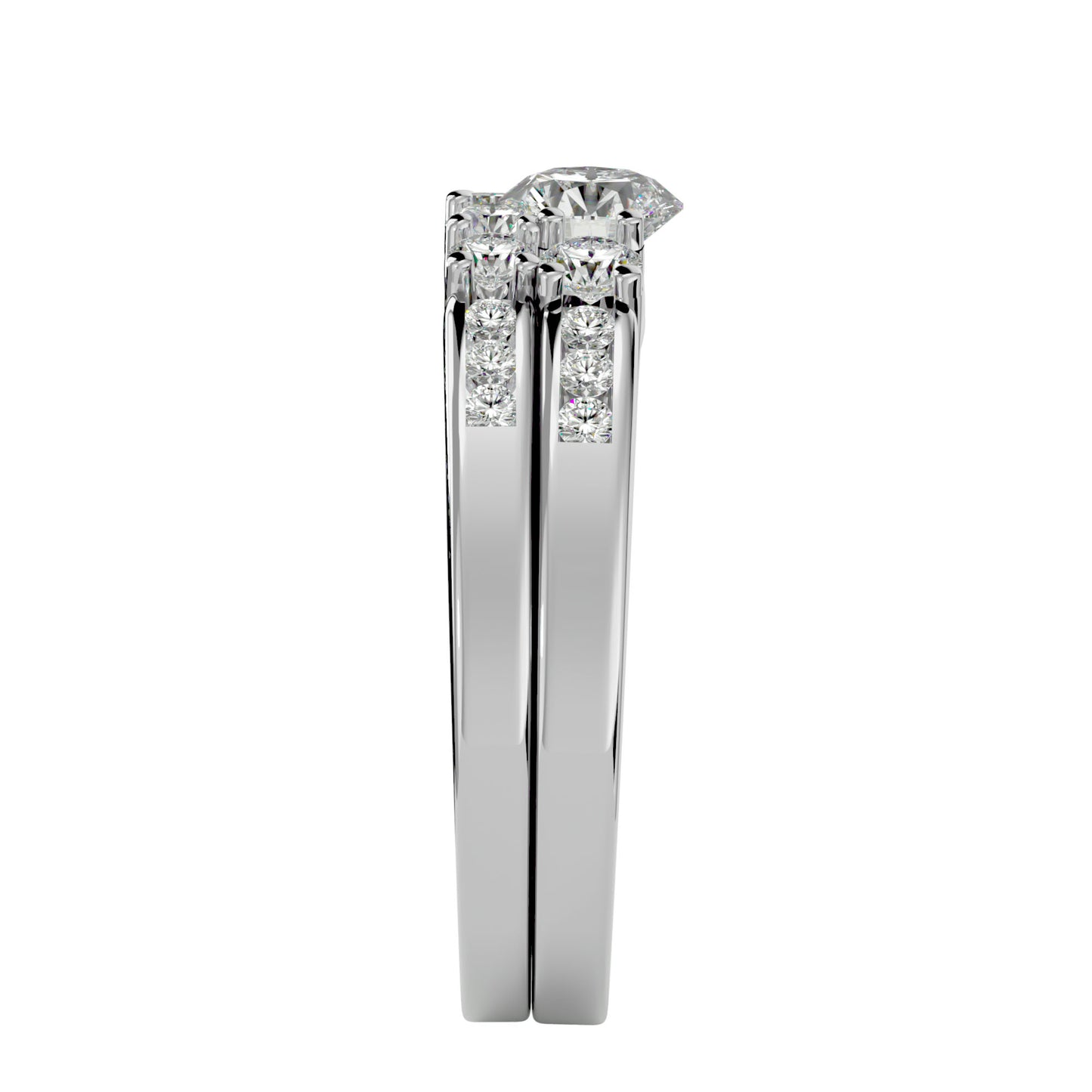 Iconique Beautiful Solitaire Band-1.13 Ct Round Diamond Gold Ring