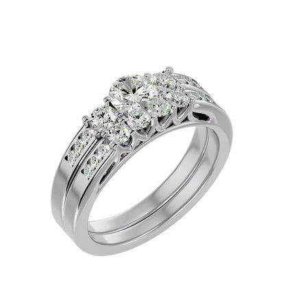 Iconique Beautiful Solitaire Band-1.13 Ct Round Diamond Gold Ring