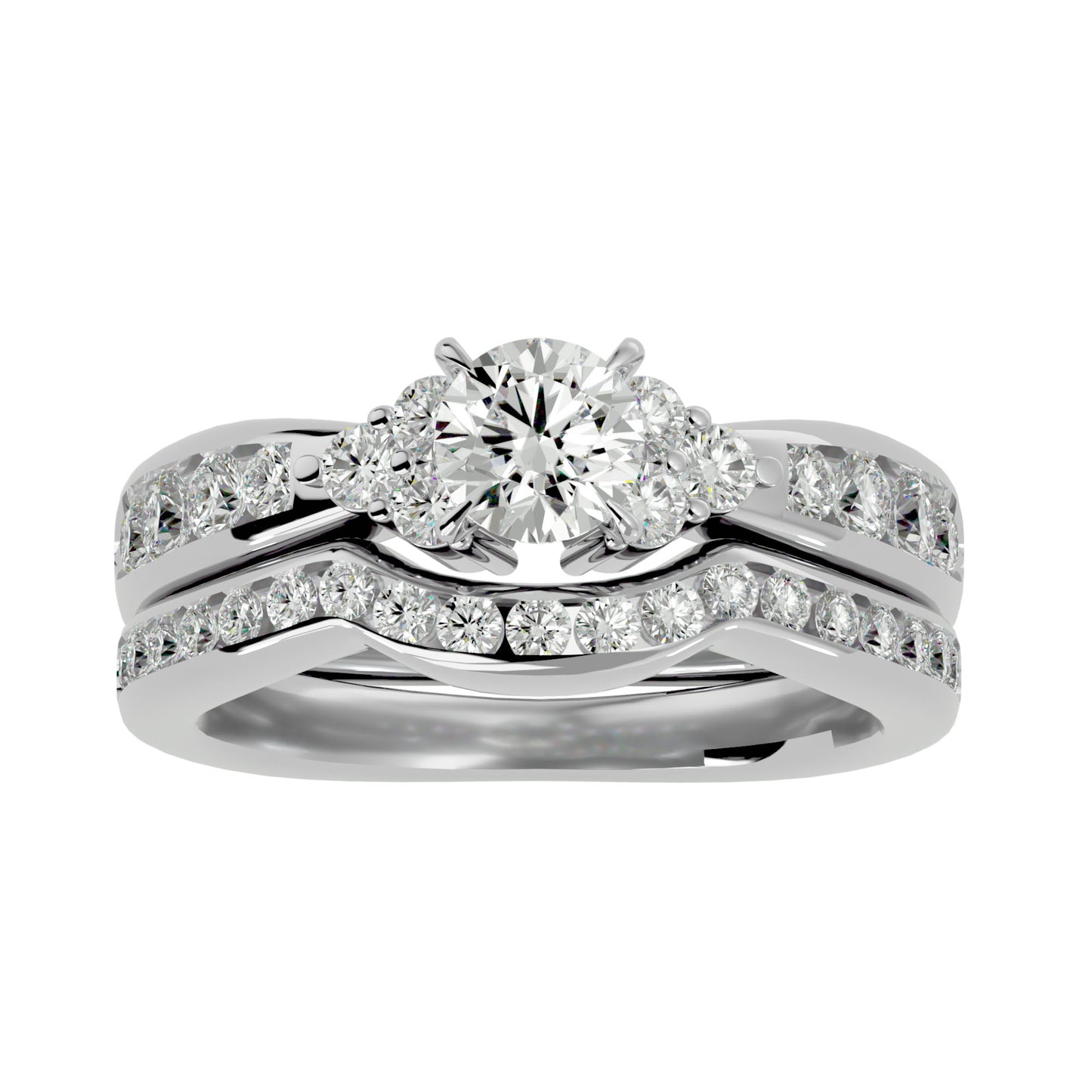 Iconique Beautiful Solitaire Band-1.53 Ct Round Diamond Gold Ring