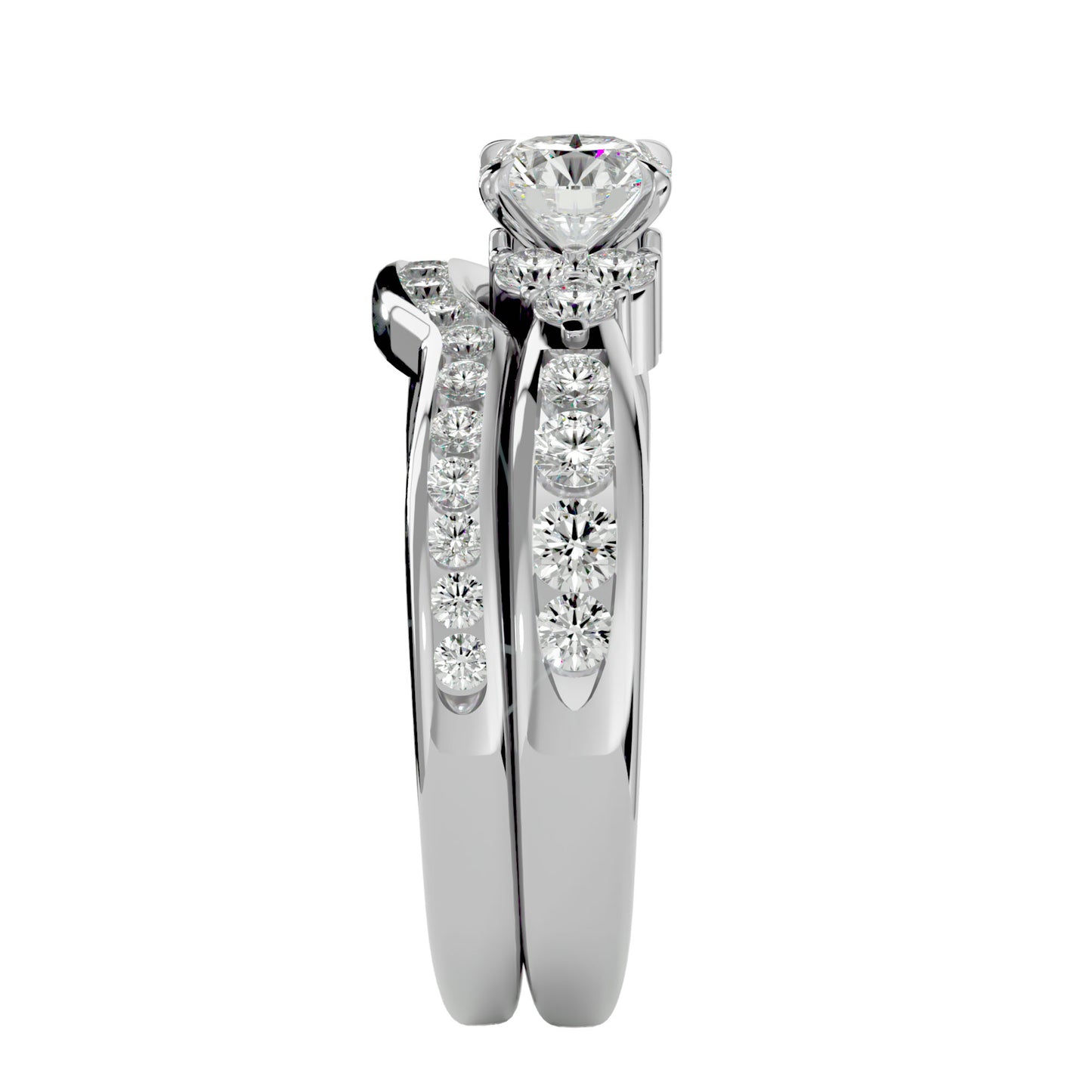 Iconique Beautiful Solitaire Band-1.53 Ct Round Diamond Gold Ring