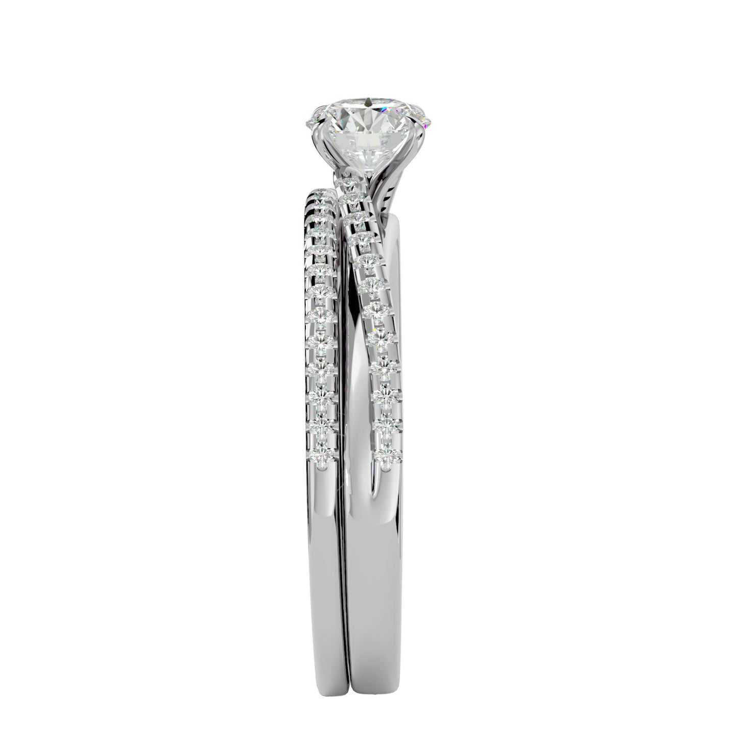 Iconique Premium Solitaire Band-0.72 Ct Round Diamond Gold Ring