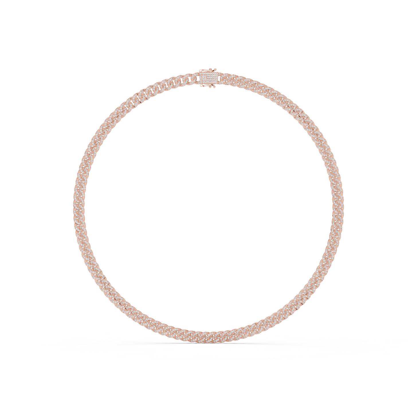 7.21ctw Solid Gold Iced Out Miami Cuban Link Choker Chain Necklace