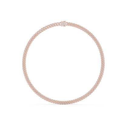 7.21ctw Solid Gold Iced Out Miami Cuban Link Choker Chain Necklace