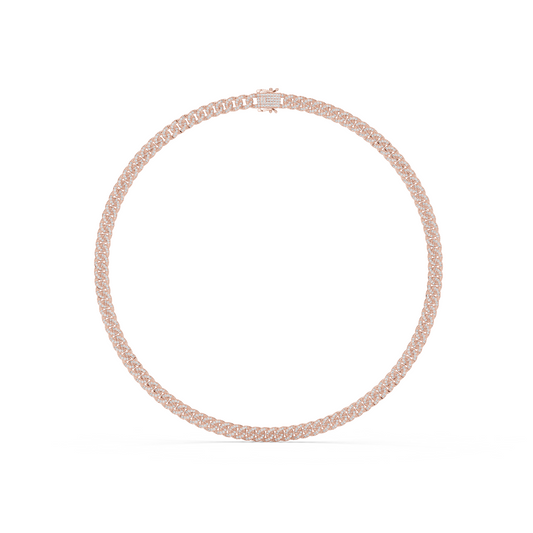7.21ctw Solid Gold Iced Out Miami Cuban Link Choker Chain Necklace