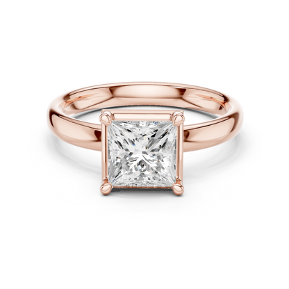 1.50 Carat Princess Cut Diamond Solitaire Ring | Yellow Gold