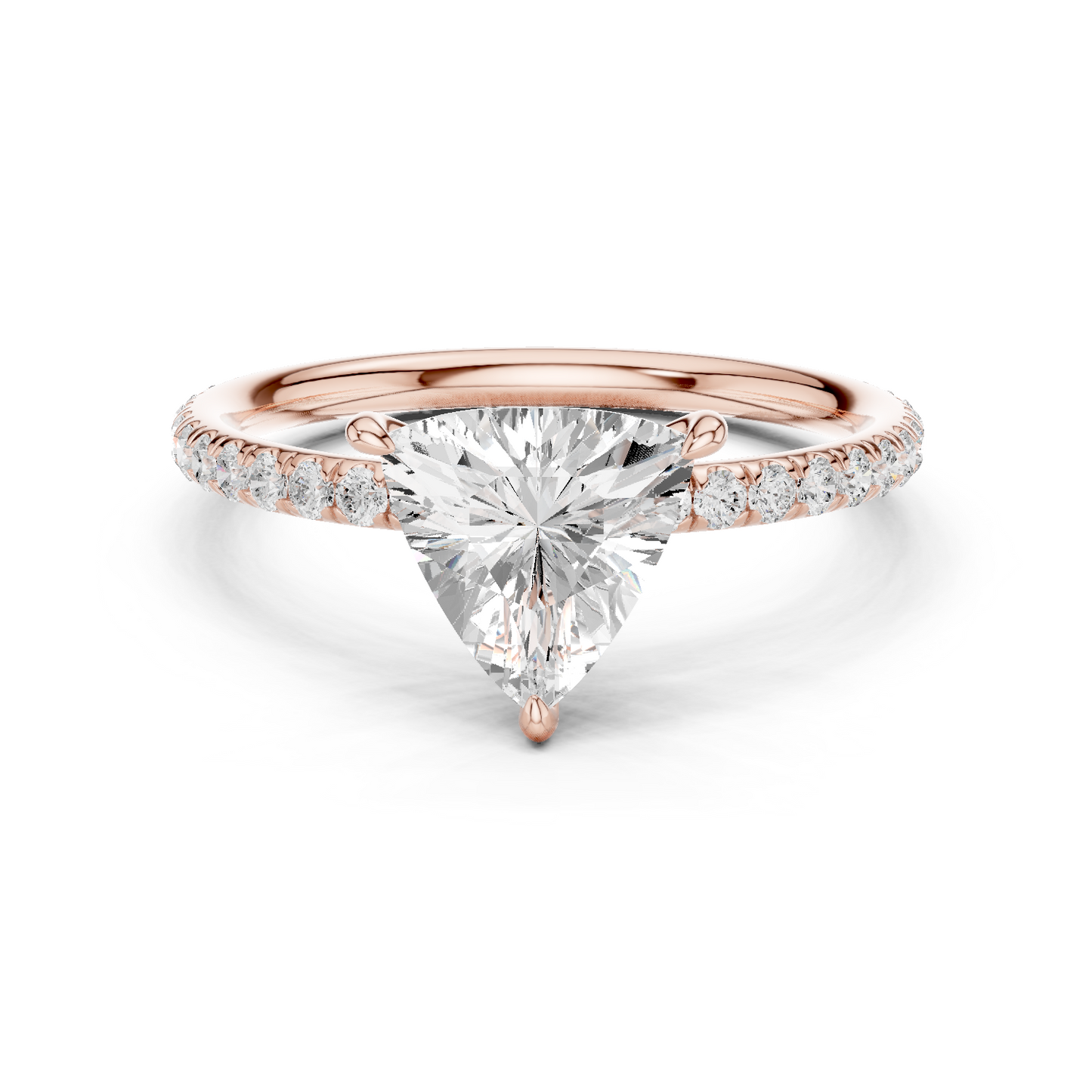 1.47 Carat Trillion Cut Diamond Engagement Ring | Yellow Gold