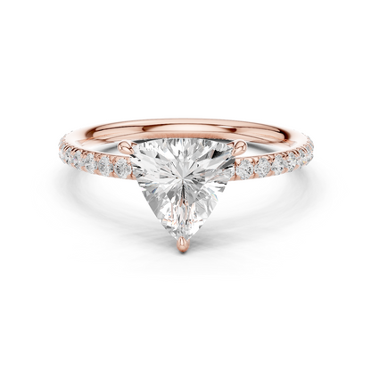 1.47 Carat Trillion Cut Diamond Engagement Ring | Yellow Gold