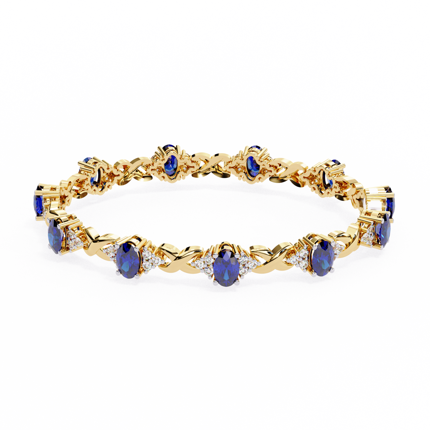 The Royal Embrace Sapphire and Diamond Bracelet - 5.26 Ct