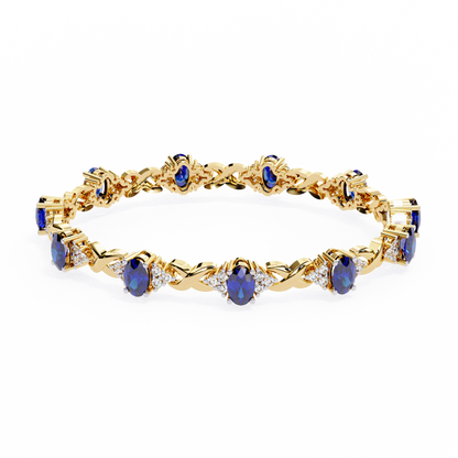 The Royal Embrace Sapphire and Diamond Bracelet - 5.26 Ct