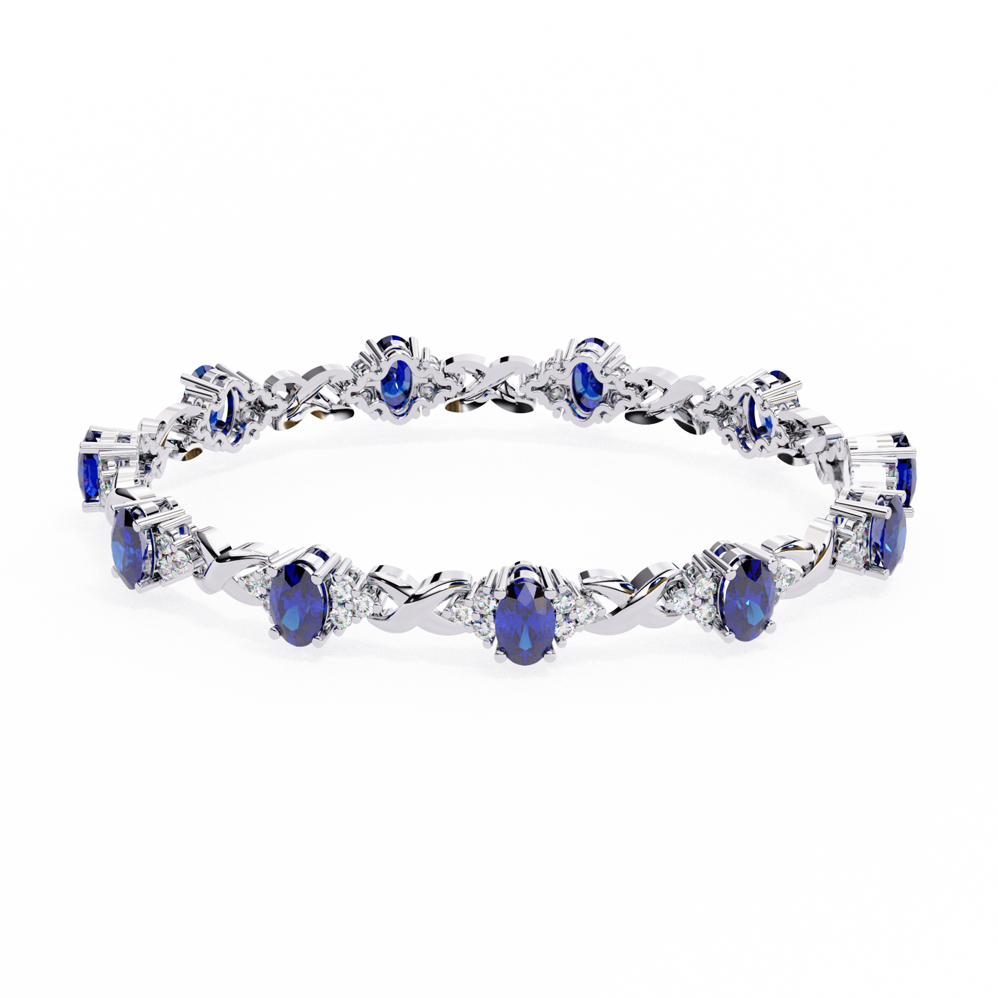 The Royal Embrace Sapphire and Diamond Bracelet - 5.26 Ct