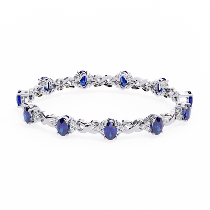 The Royal Embrace Sapphire and Diamond Bracelet - 5.26 Ct