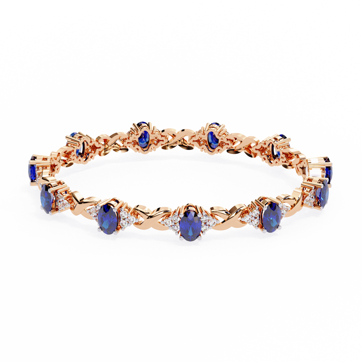 The Royal Embrace Sapphire and Diamond Bracelet - 5.26 Ct