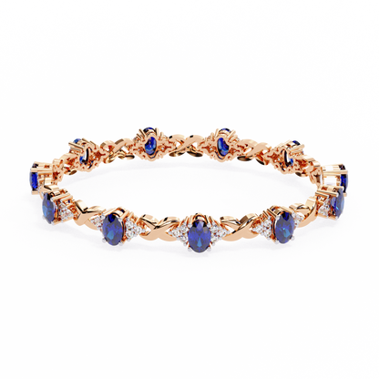 The Royal Embrace Sapphire and Diamond Bracelet - 5.26 Ct