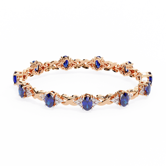 The Royal Embrace Sapphire and Diamond Bracelet - 5.26 Ct