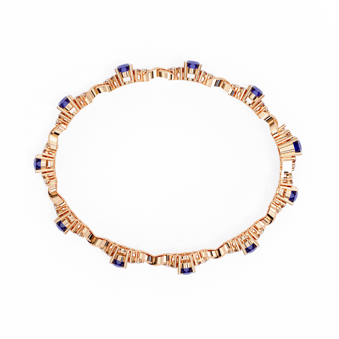 The Royal Embrace Sapphire and Diamond Bracelet - 5.26 Ct