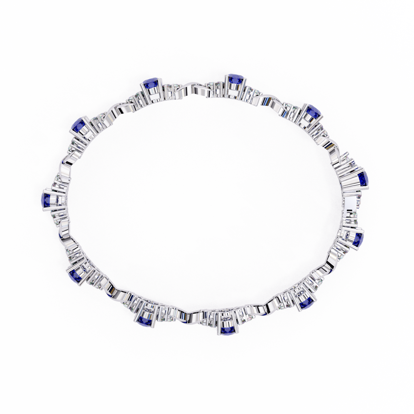 The Royal Embrace Sapphire and Diamond Bracelet - 5.26 Ct