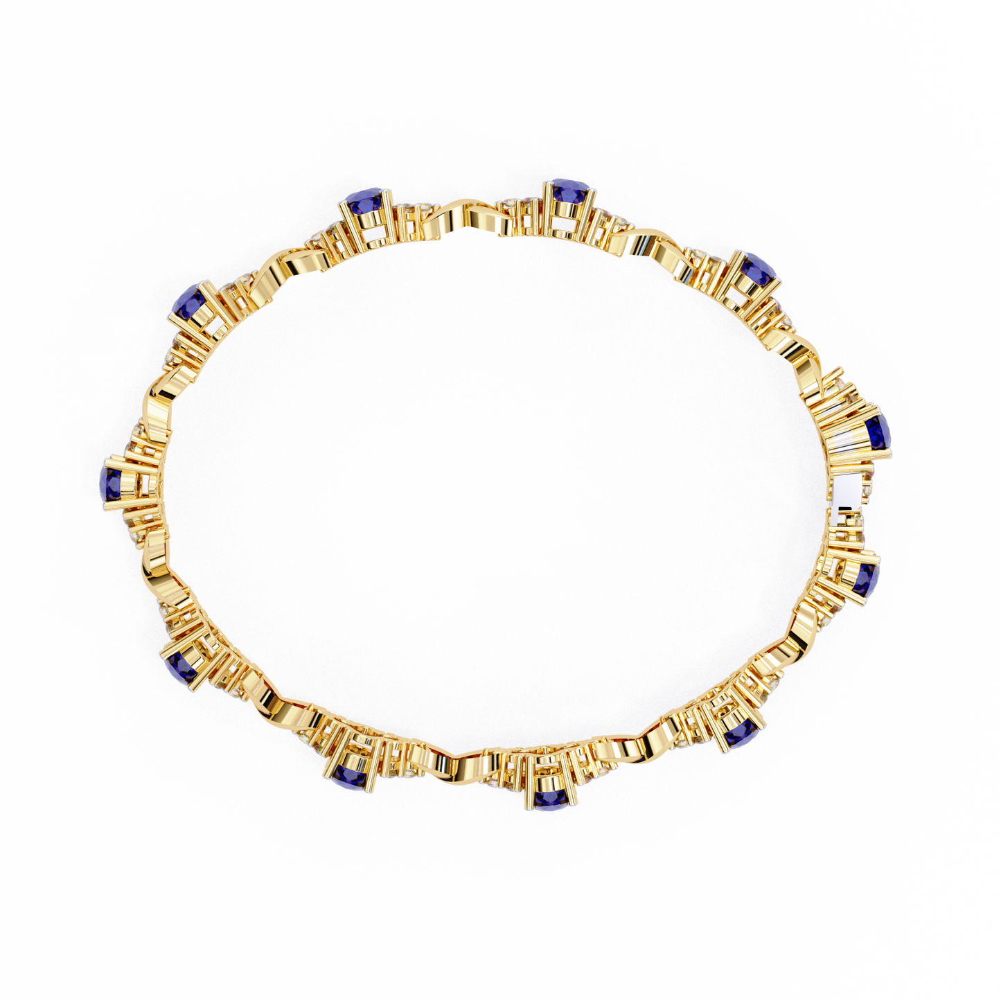 The Royal Embrace Sapphire and Diamond Bracelet - 5.26 Ct