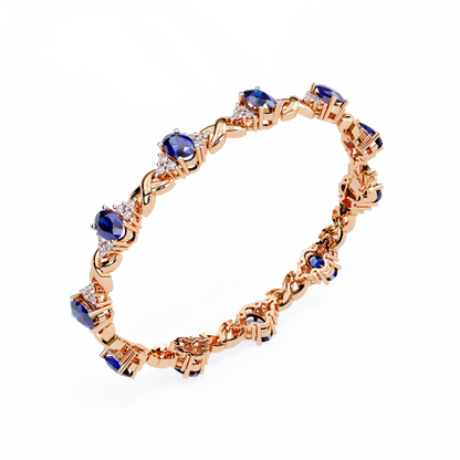 The Royal Embrace Sapphire and Diamond Bracelet - 5.26 Ct