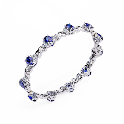 The Royal Embrace Sapphire and Diamond Bracelet - 5.26 Ct