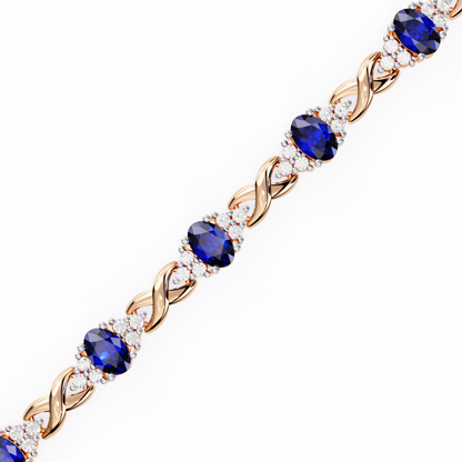 The Royal Embrace Sapphire and Diamond Bracelet - 5.26 Ct