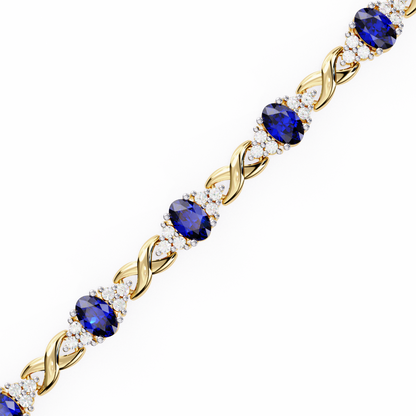 The Royal Embrace Sapphire and Diamond Bracelet - 5.26 Ct