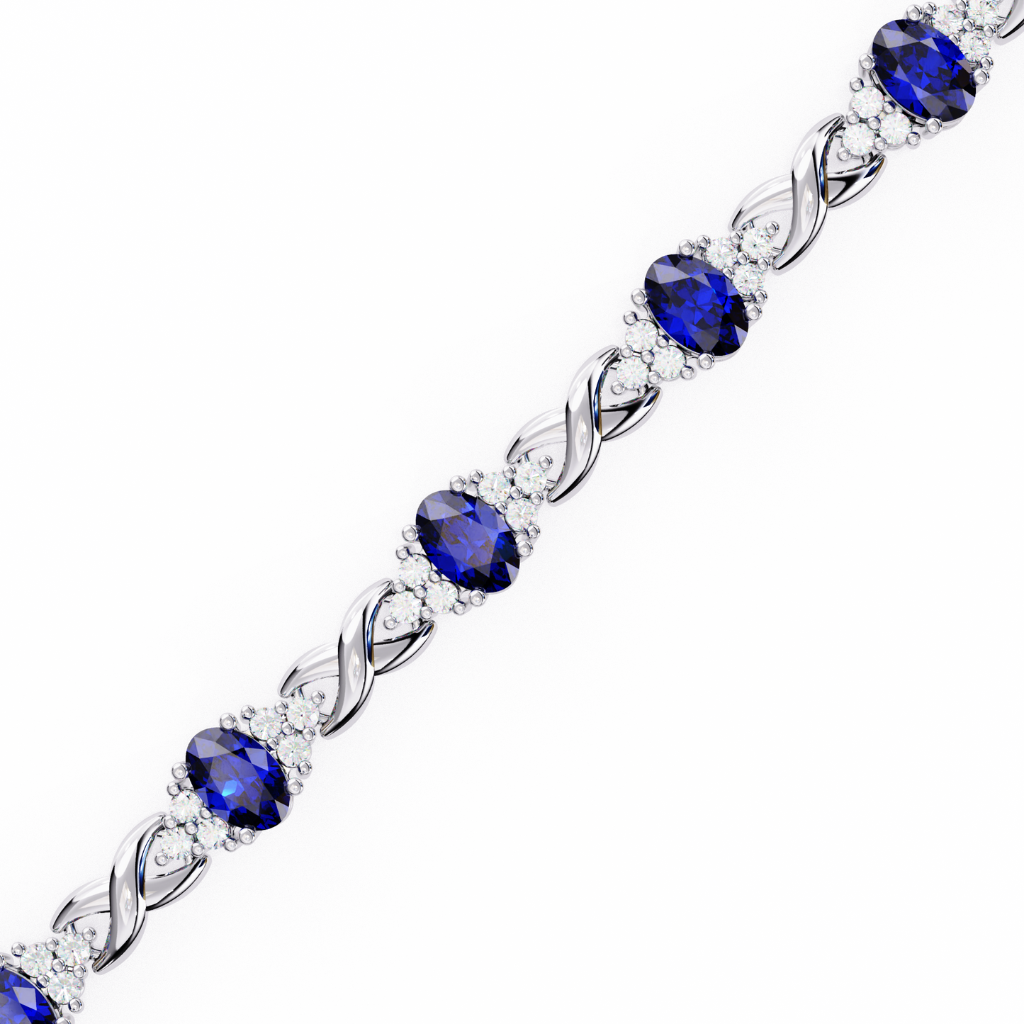 The Royal Embrace Sapphire and Diamond Bracelet - 5.26 Ct