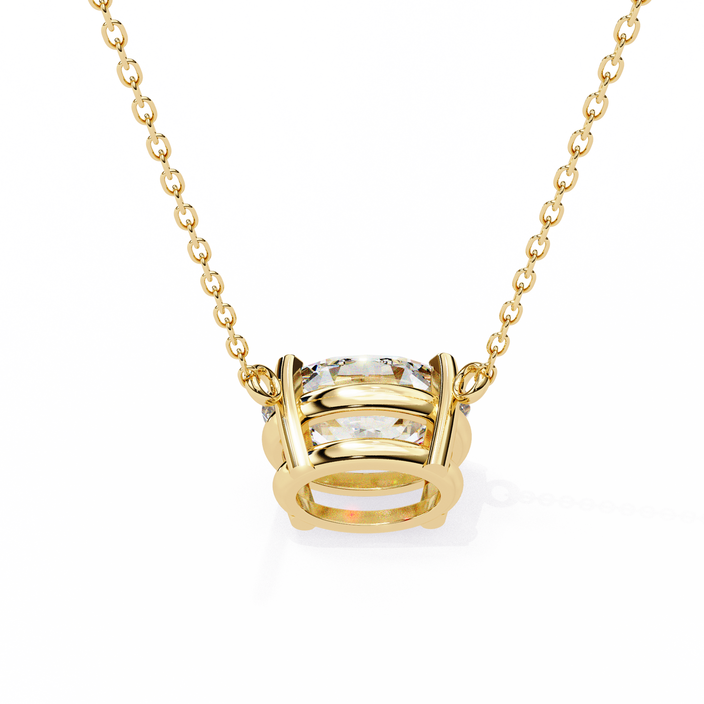 Timeless Radiance: 1.66ct East-West Oval Diamond Pendant