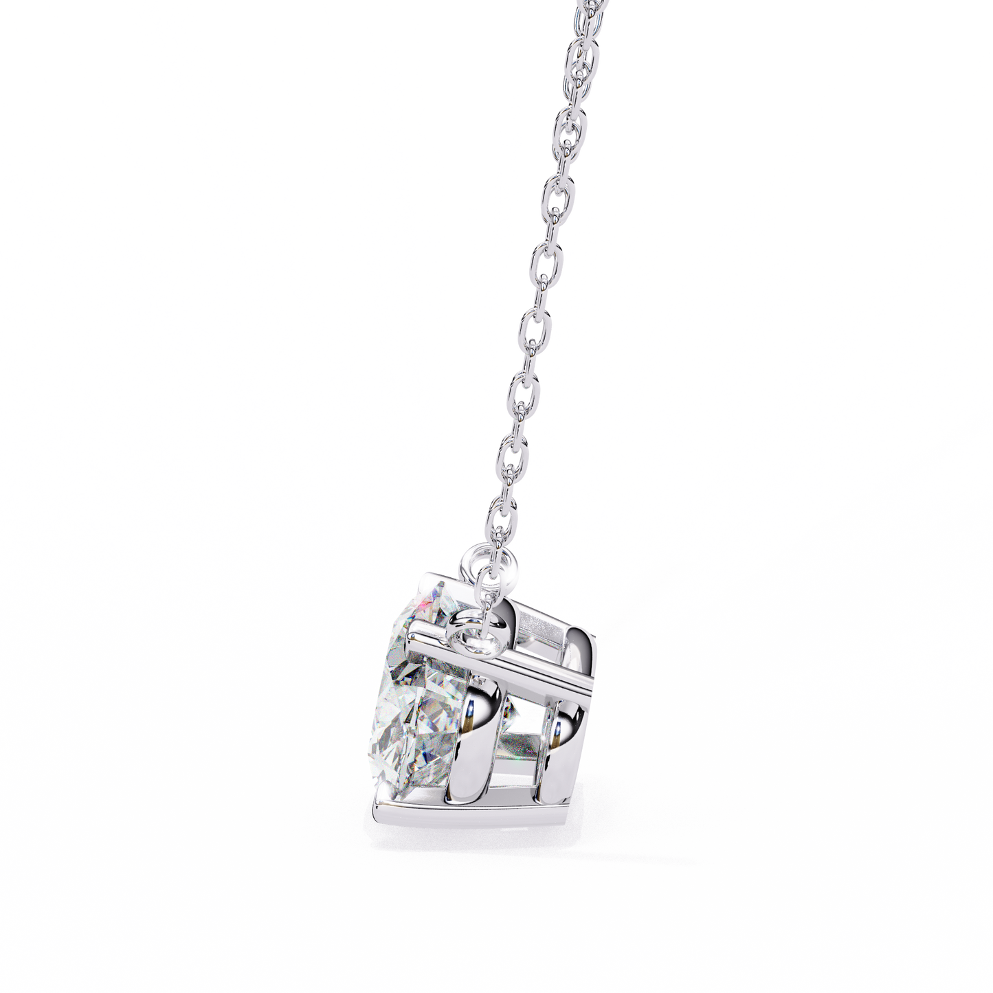 Timeless Radiance: 1.66ct East-West Oval Diamond Pendant