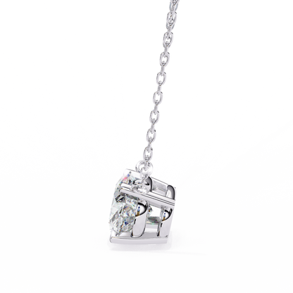 Timeless Radiance: 1.66ct East-West Oval Diamond Pendant