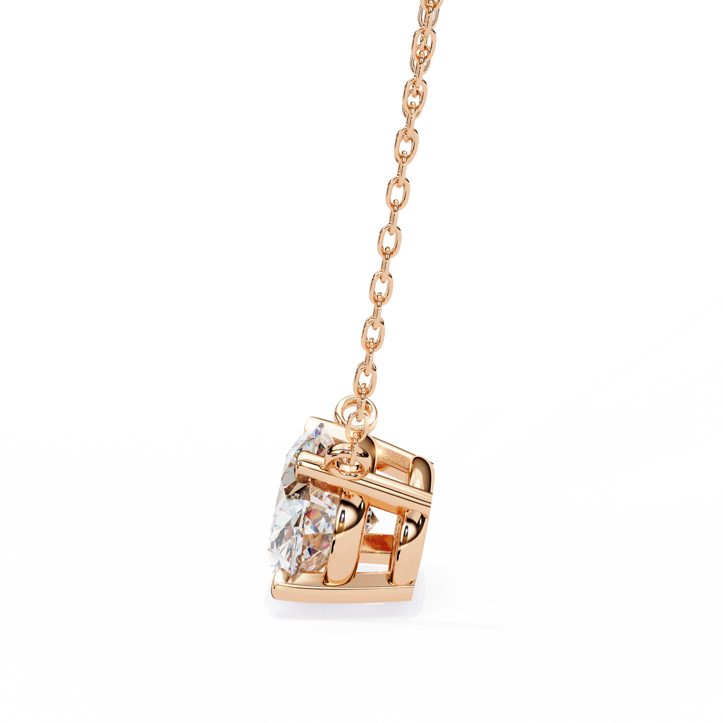 Timeless Radiance: 1.66ct East-West Oval Diamond Pendant